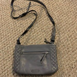 Vera Bradley Gray leather crossbody